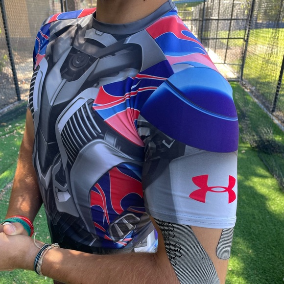 UNDER ARMOUR MEN ALTER EGO TRANSFORMERS OPTIMUS PRIME COMPRESSION WORKOUT SHIRT - Picture 13 of 16